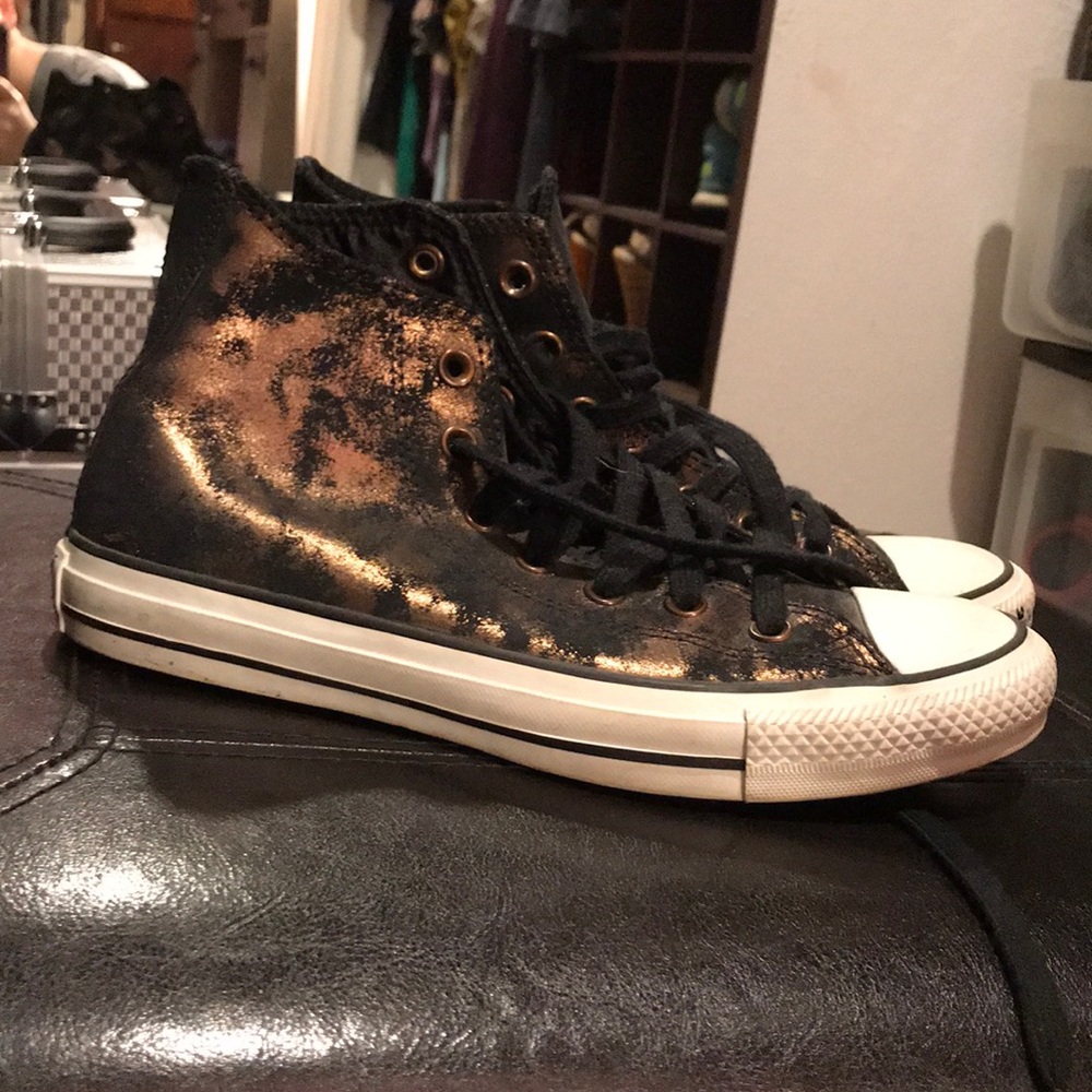 Black and Gold Converse 9